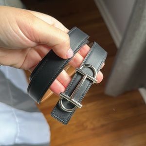 Hermes Reversible Gamma Belt - Silver, Noir, Gold